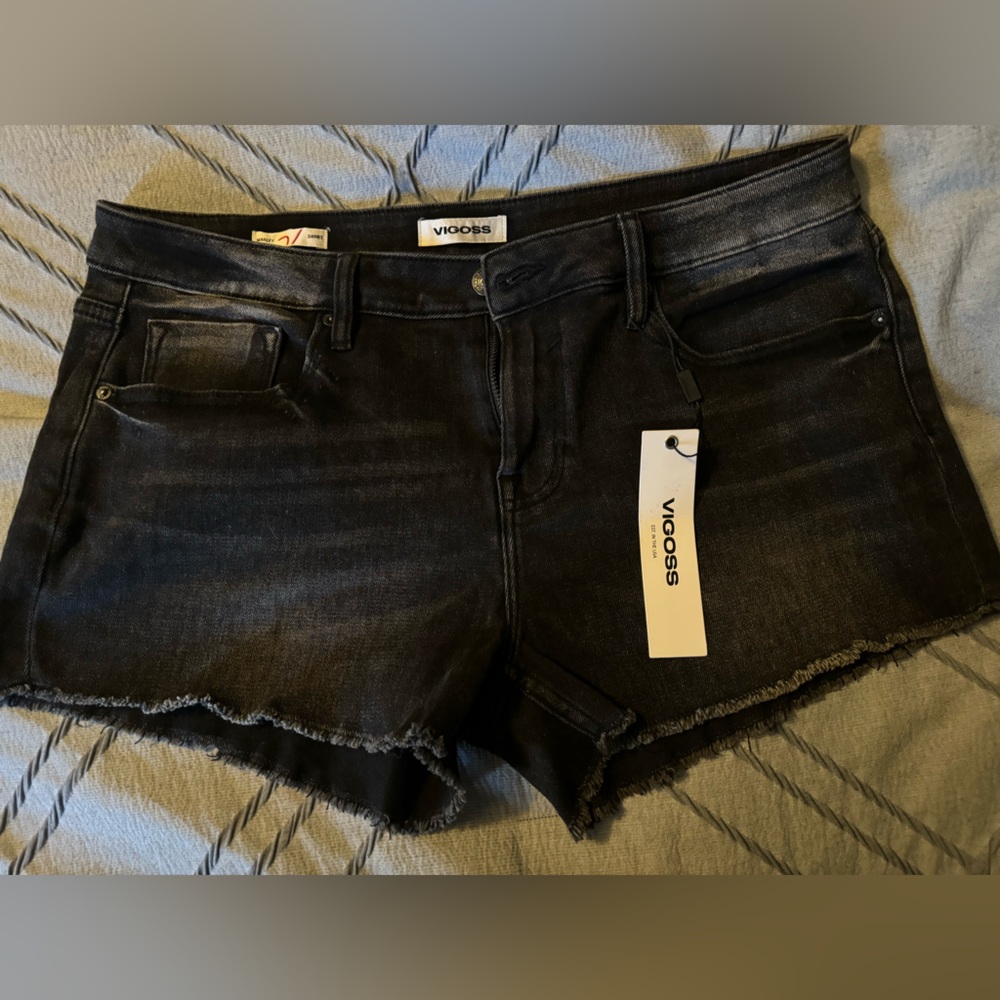 Vigoss black denim shorts